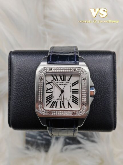 Cartier Santos 100 38mm Diamonds Bezel (2009 year)