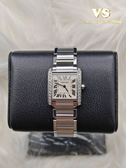 Cartier Tank Francaise Steel 25mm Quartz Factory Diamonds (2022 year)