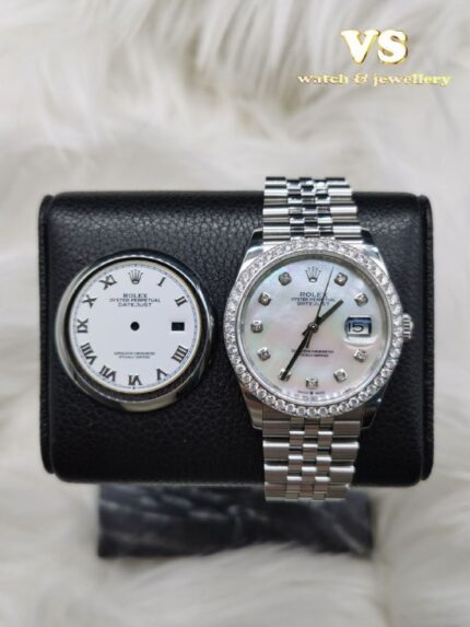 Rolex Datejust 126200 Steel 36mm Convert Diamonds Bezel & MOP dial (2019 year)