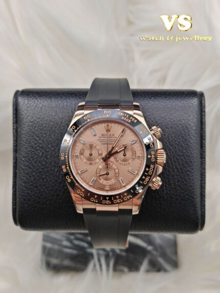 Rolex Daytona 116515LN Baguette Diamonds Rose Gold 40mm （2015 year）