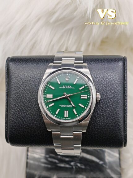 Rolex Oyster Perpetual Green dial 124300 Steel 41mm (2021 year)